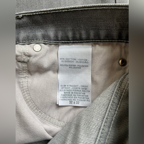 LEVIS DENIZEN 218 SLIM STRAIGHT Grey Denim Jeans - W32 L32 - Men’s - Picture 8 of 8